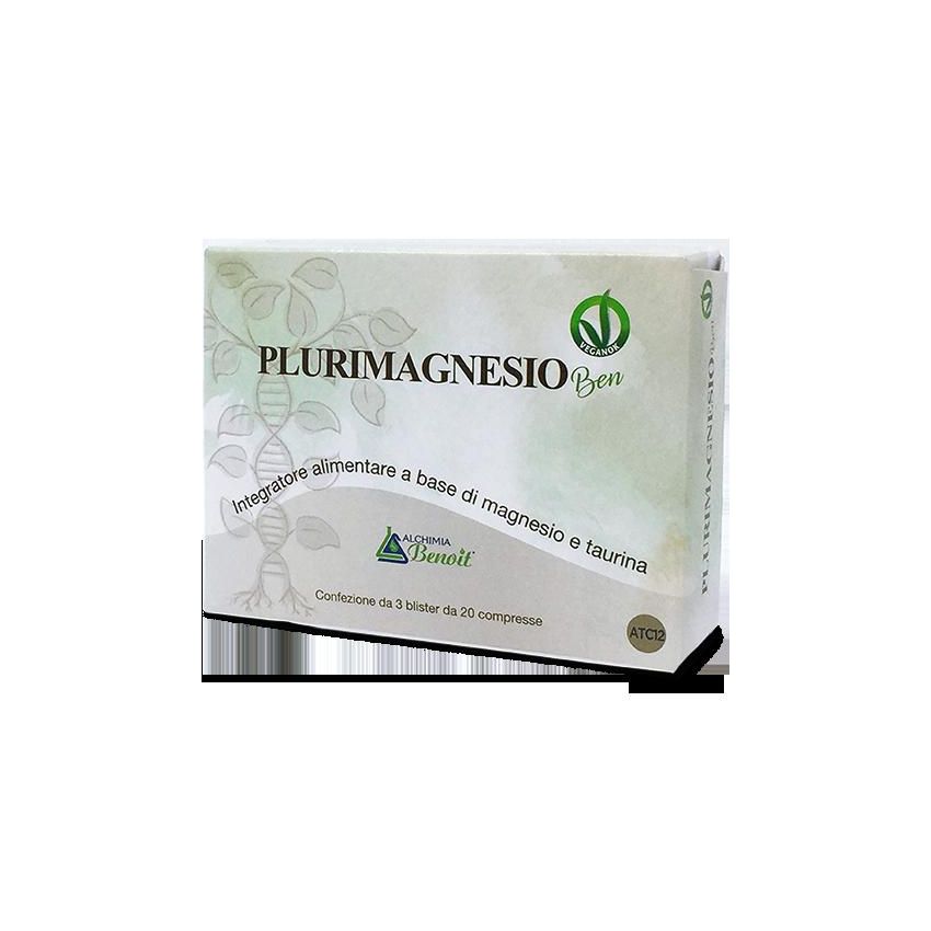 Benoit Alchimia Plurimagnesio - Integratore Multiminerale, 60 Compresse