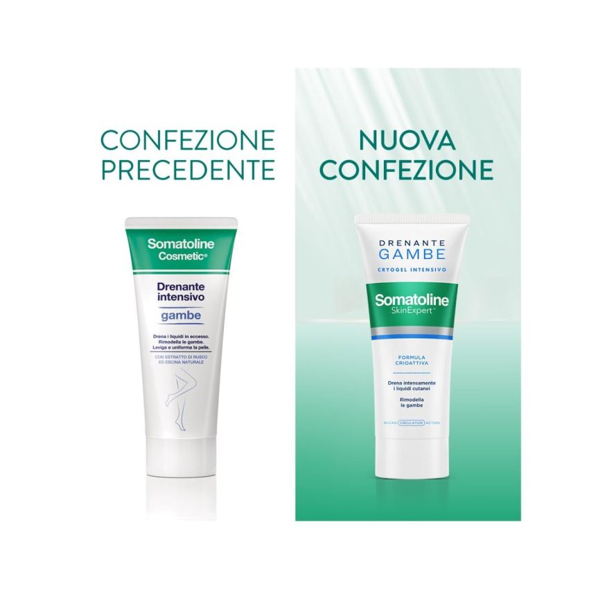 Somatoline Cryogel Intensivo per Drenaggio delle Gambe 200ml