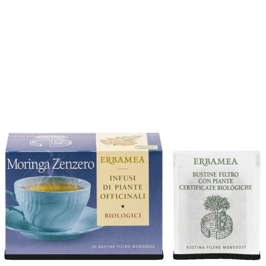 Erbamea Infuso di Moringa e Zenzero - 20 Bustine Monodose