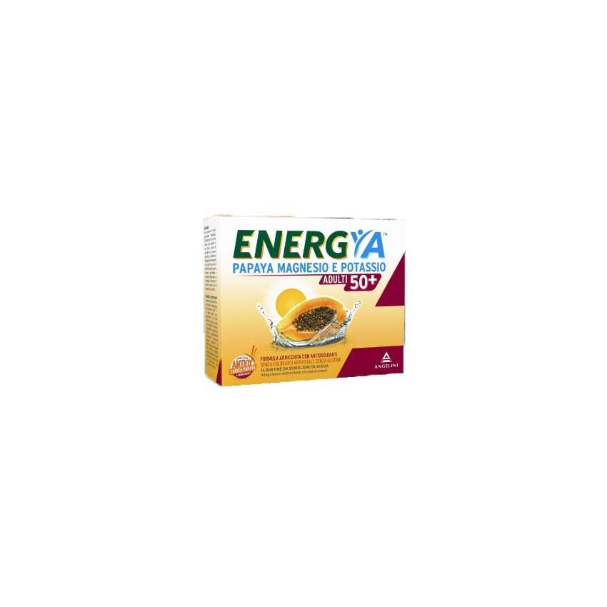 Energya 50+ Bustine con Papaya, Magnesio e Potassio - Confezione da 14