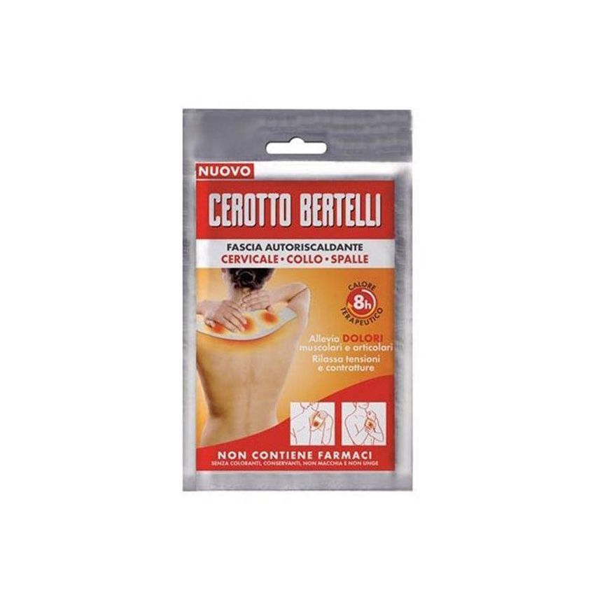 Bertelli Cerotto Autoriscaldante per Cervicale, Collo e Spalle - 1 Pezzo