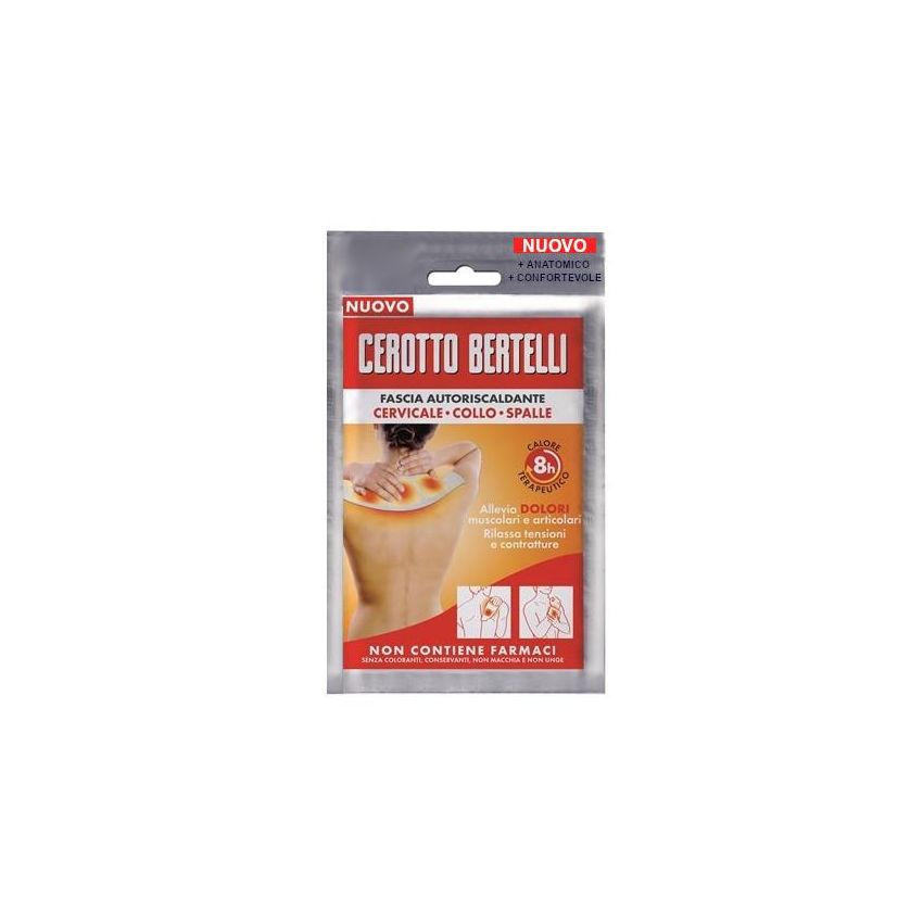 Bertelli Cerotto Autoriscaldante per Cervicale, Collo e Spalle - 1 Pezzo