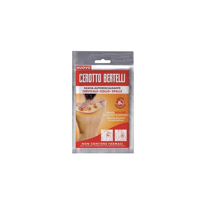Bertelli Cerotto Autoriscaldante per Cervicale, Collo e Spalle - 1 Pezzo