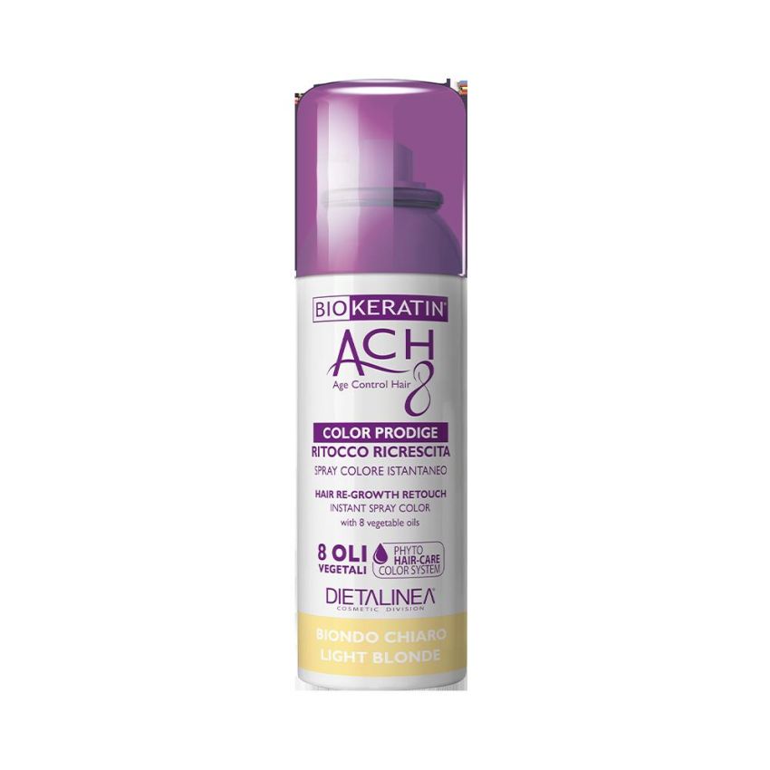 Spray per Ritocco Ricrescita Biokeratin Ach8 in Biondo Chiaro, 75ml