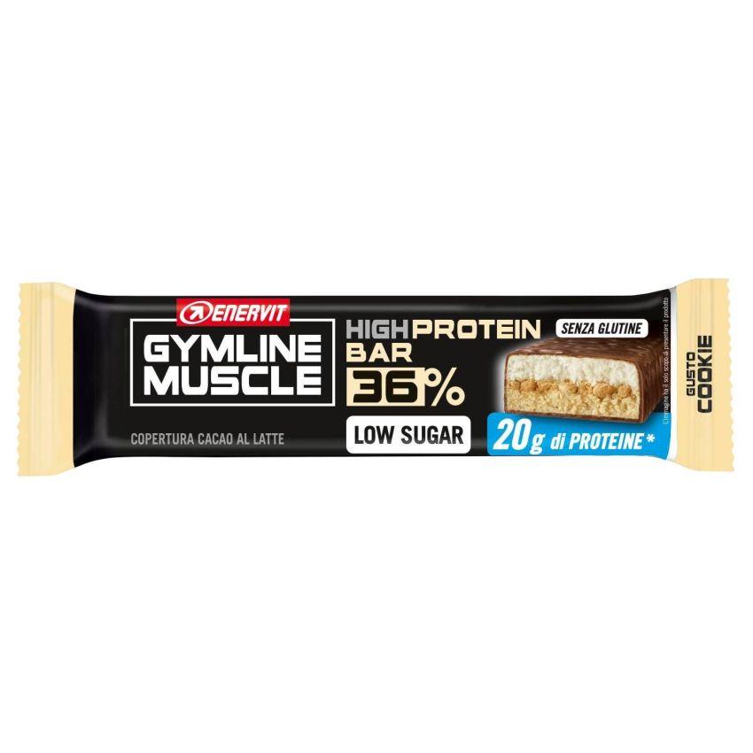 Enervit Gymline Protein Bar, 36% High Protein, Cookie Flavor - 55g