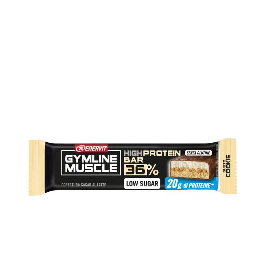 Enervit Gymline Protein Bar, 36% High Protein, Cookie Flavor - 55g