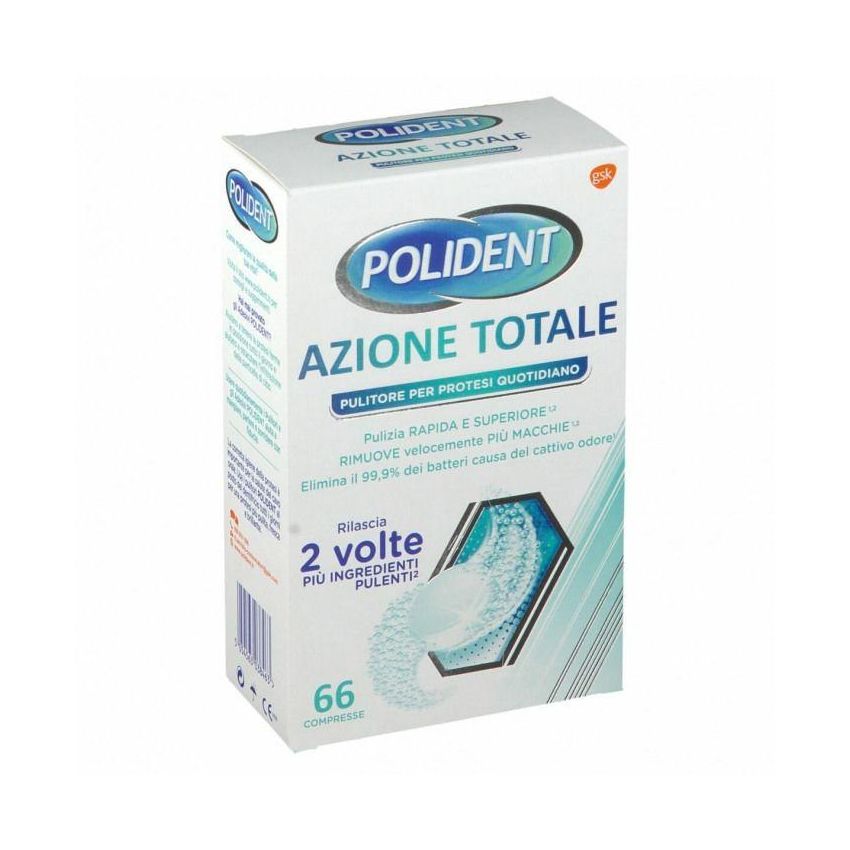 Polident Azione Totale - 66 Compresse per Dentiere
