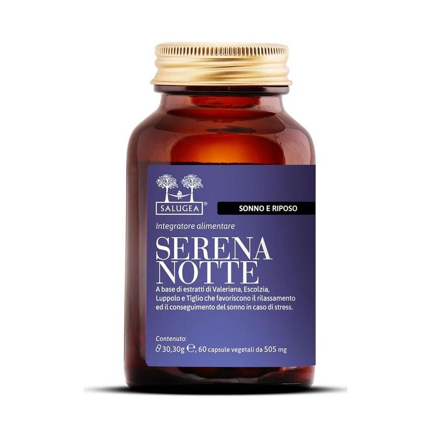 Salugea Serena Notte - Integratore Naturale per il Sonno, 60 Capsule