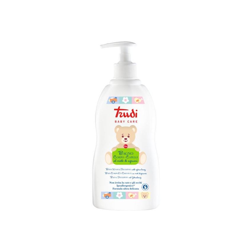 Trudi Baby Care 500ml - Detergente 2 in 1 per Corpo e Capelli