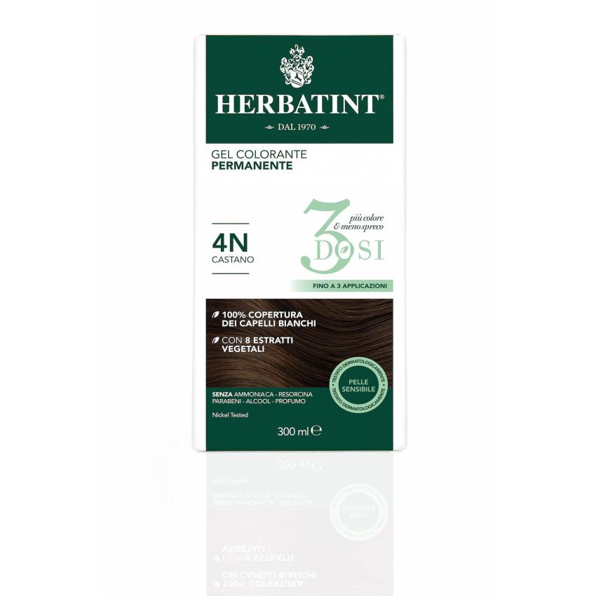 Herbatint Tinta Capelli Permanente in Gel 4N Castano - 300ml