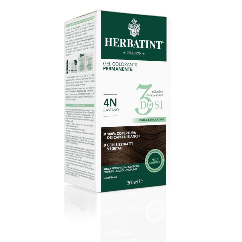 Herbatint Tinta Capelli Permanente in Gel 4N Castano - 300ml