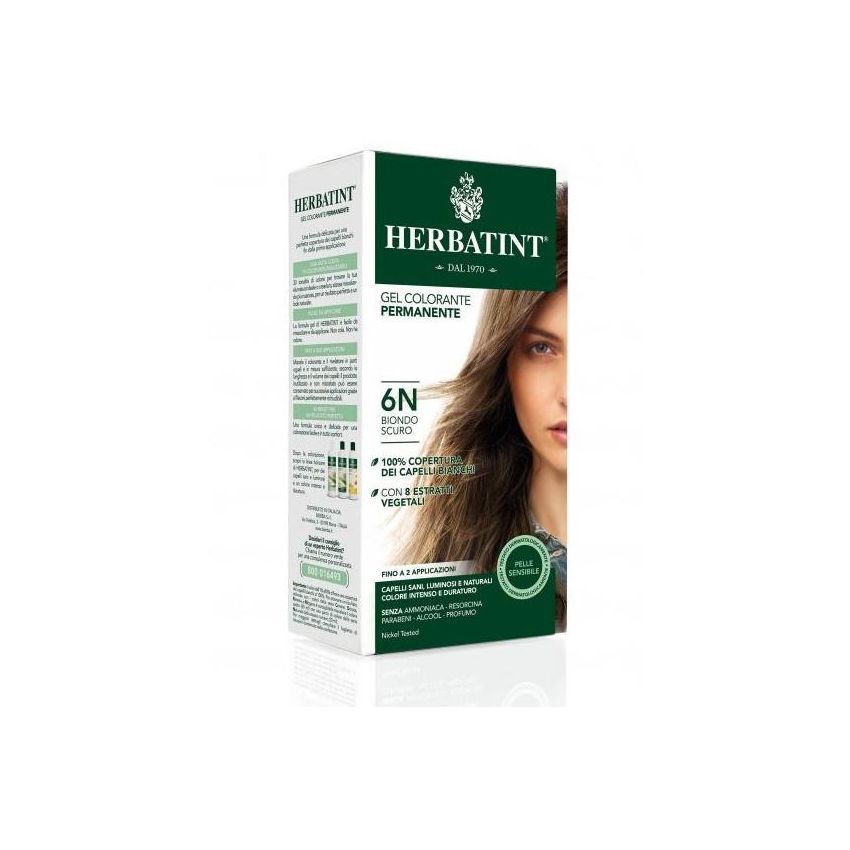 Herbatint Tintura Gel Permanente 6N Biondo Scuro - 300ml