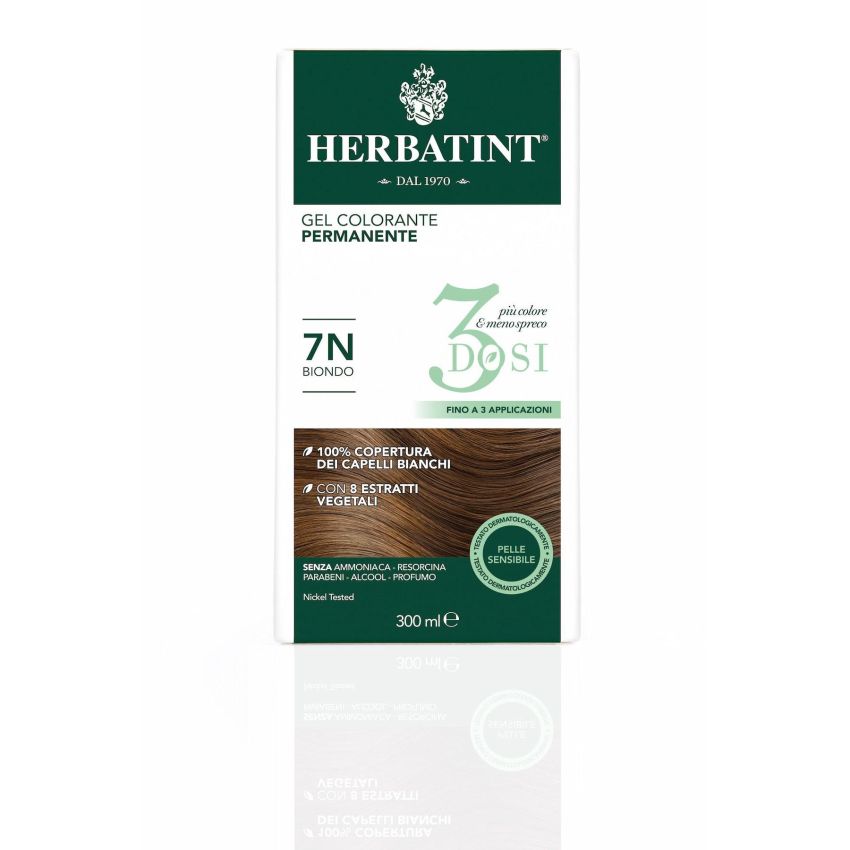 Herbatint Tintura Permanente in Gel per Capelli 7N Biondo 300 ml