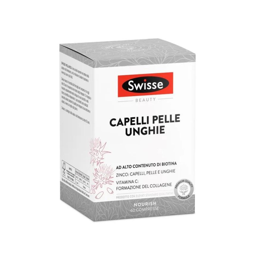 Swisse Complemento Alimentare per Capelli, Pelle e Unghie - 60 Compresse