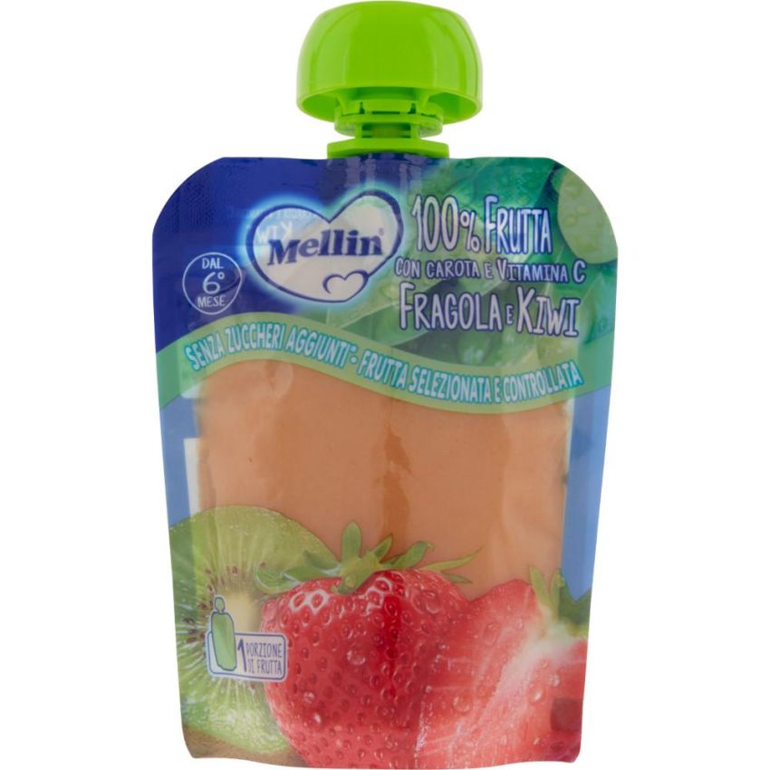 Mellin Pouch Fragola e Kiwi 90g
