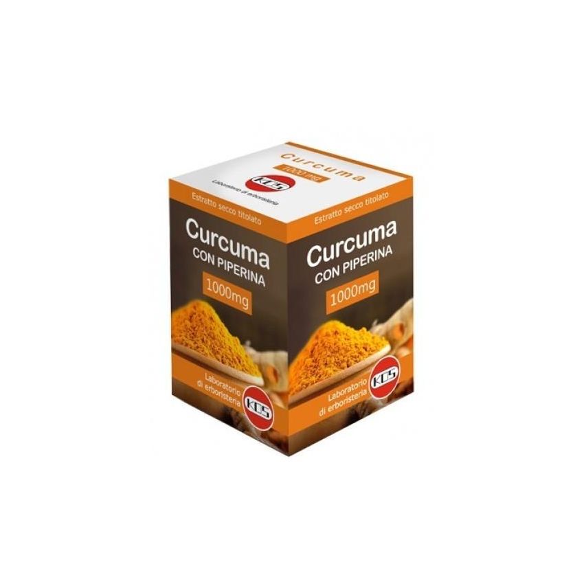Kos Curcuma con Piperina - 30 Compresse Ovali da 1g