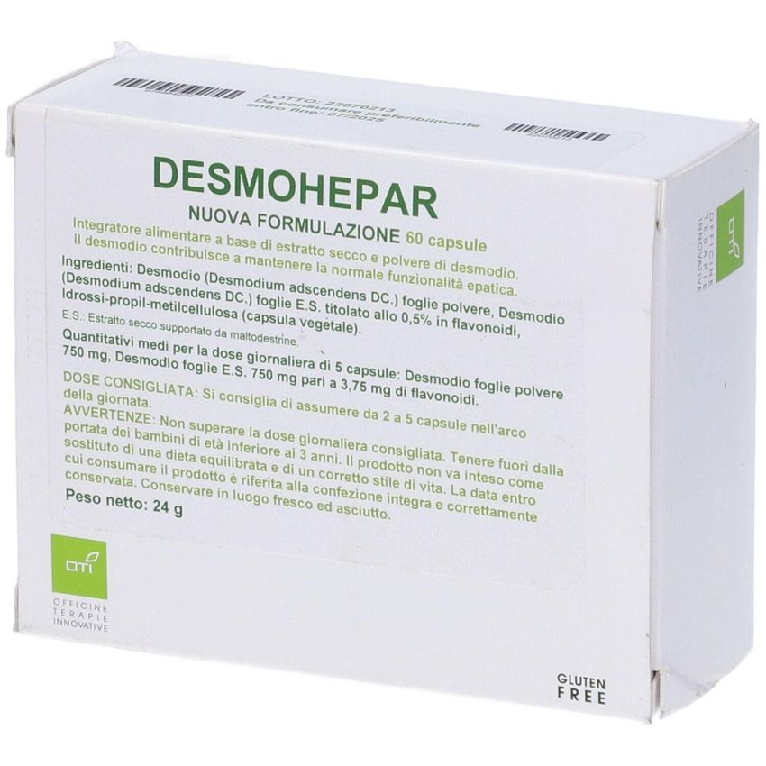 Desmohepar Supplemento Naturale per il Fegato - 60 Capsule