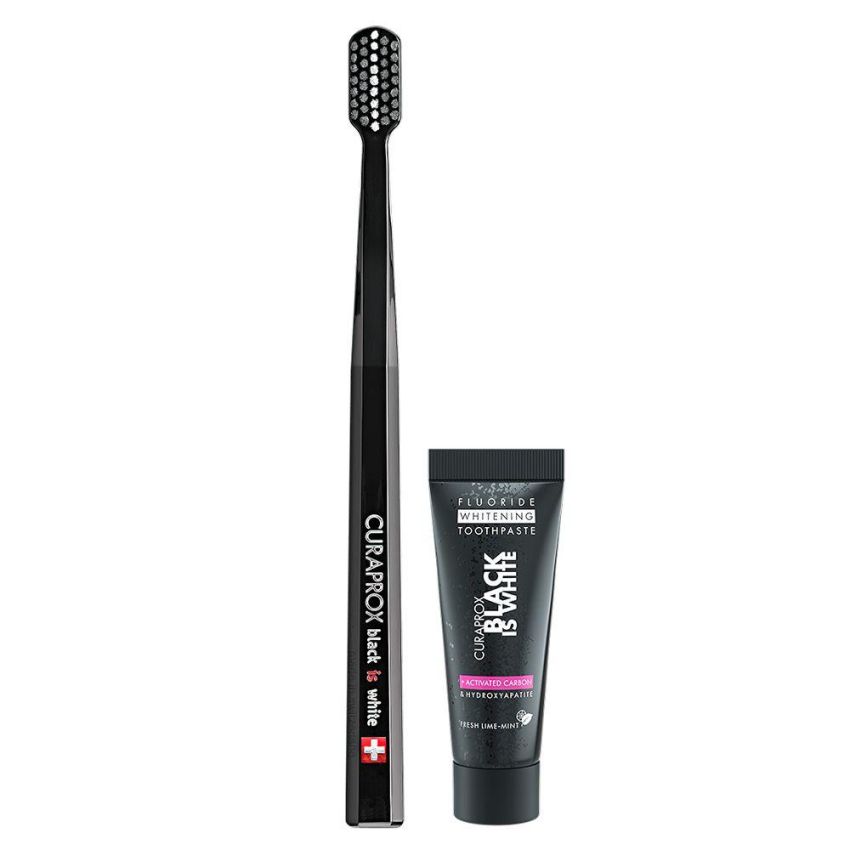 Curaprox Set Sbiancante: Dentifricio 10ml e Spazzolino Incluso