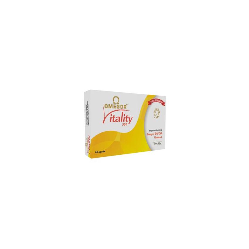 Omegor Vitality 500 - 60 Capsule di Omega-3 ad Alta Potenza