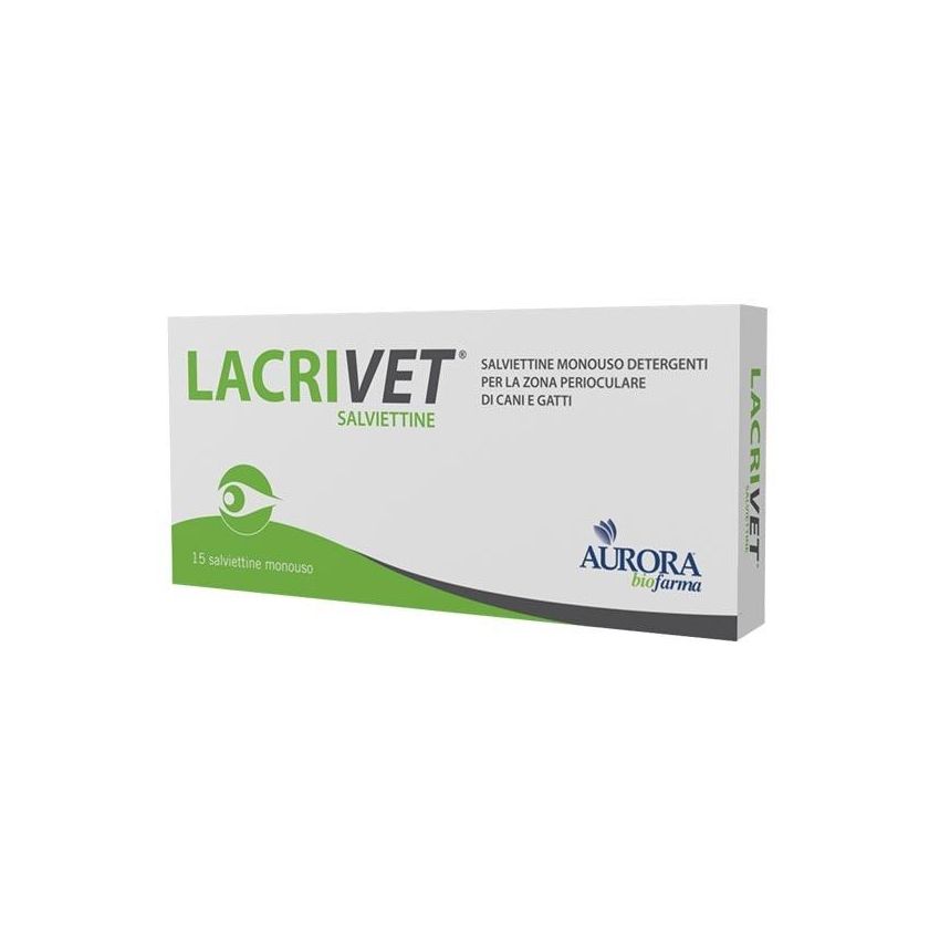 Lacrivet - Salviettine Detergenti per Cani e Gatti, 15 Pezzi