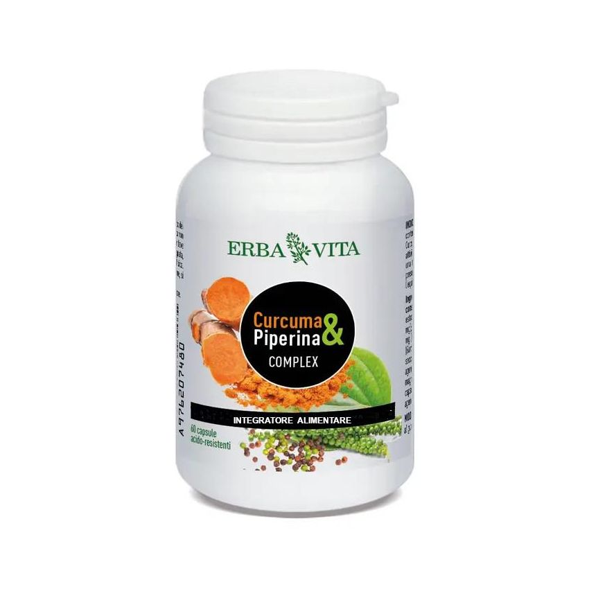 Erba Vita Complex di Curcuma e Piperina - 60 Capsule