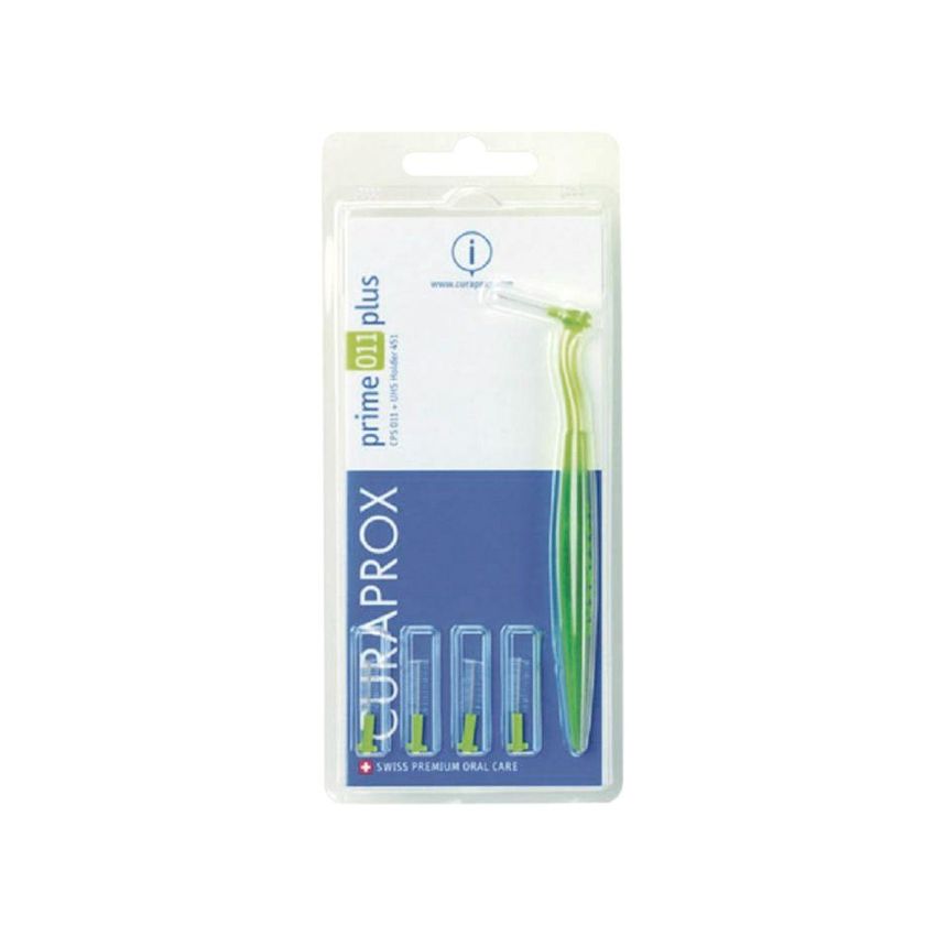 Curaprox CPS 11 Prime Plus Set Verde: 5 Scovolini Interdentali con Manico