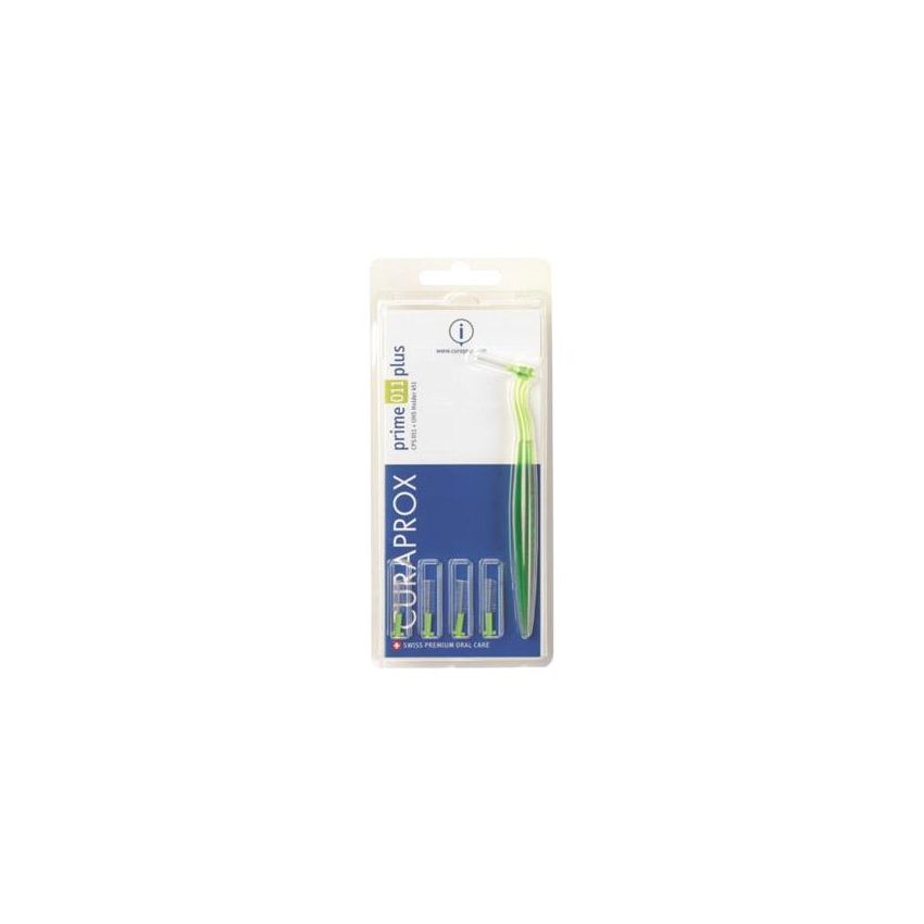 Curaprox CPS 11 Prime Plus Set Verde: 5 Scovolini Interdentali con Manico