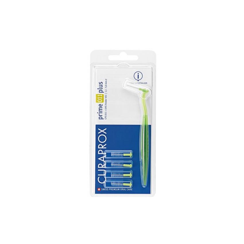 Curaprox CPS 11 Prime Plus Set Verde: 5 Scovolini Interdentali con Manico