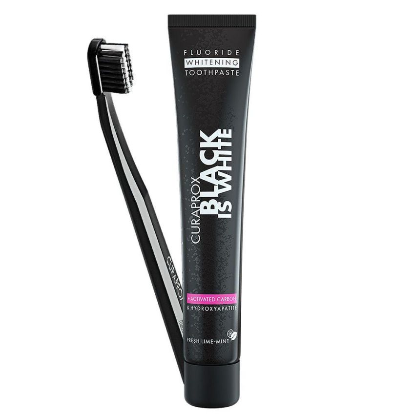 Set Curaprox Black is White: Dentifricio 90ml e Spazzolino