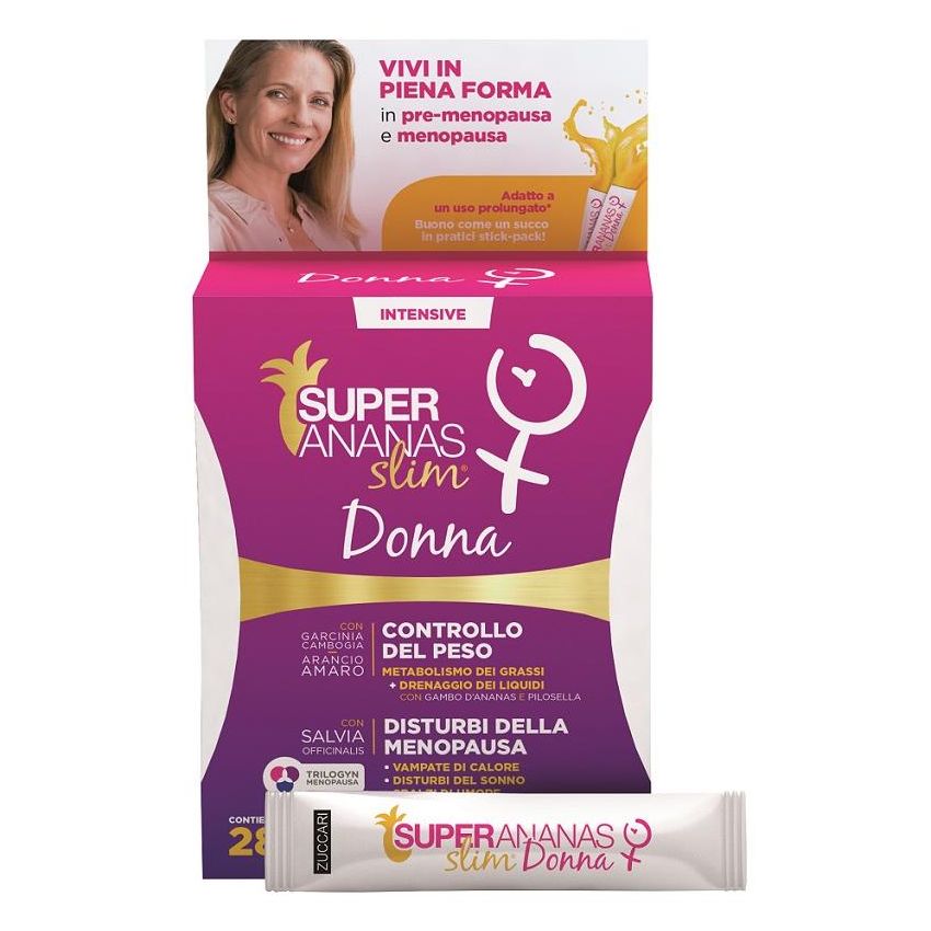 Super Slim Ananas Donna - Integratore per Dimagrimento, 28 fiale da 10 ml