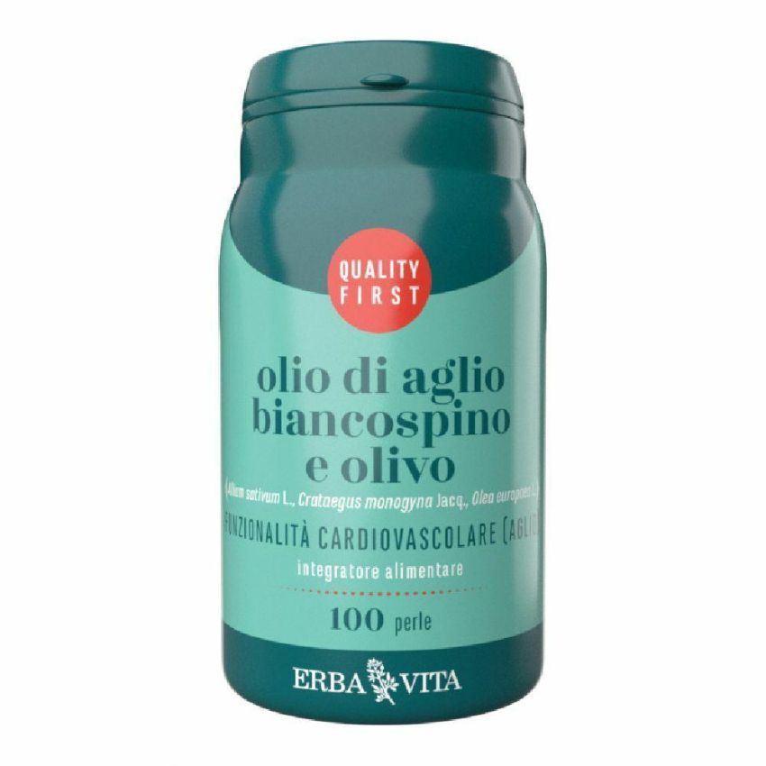 Erba Vita - 100 Perle di Olio di Aglio, Biacospino e Olivo