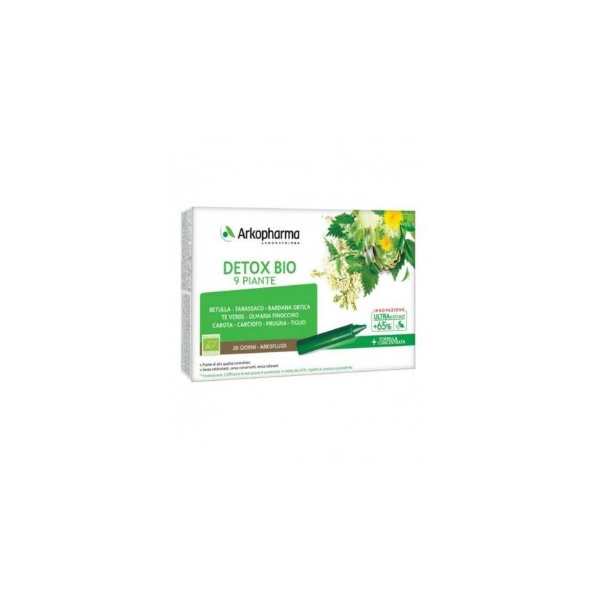 Arkopharma Arkofluidi Detox Bio - Pacchetto da 20 Fiale Biologiche