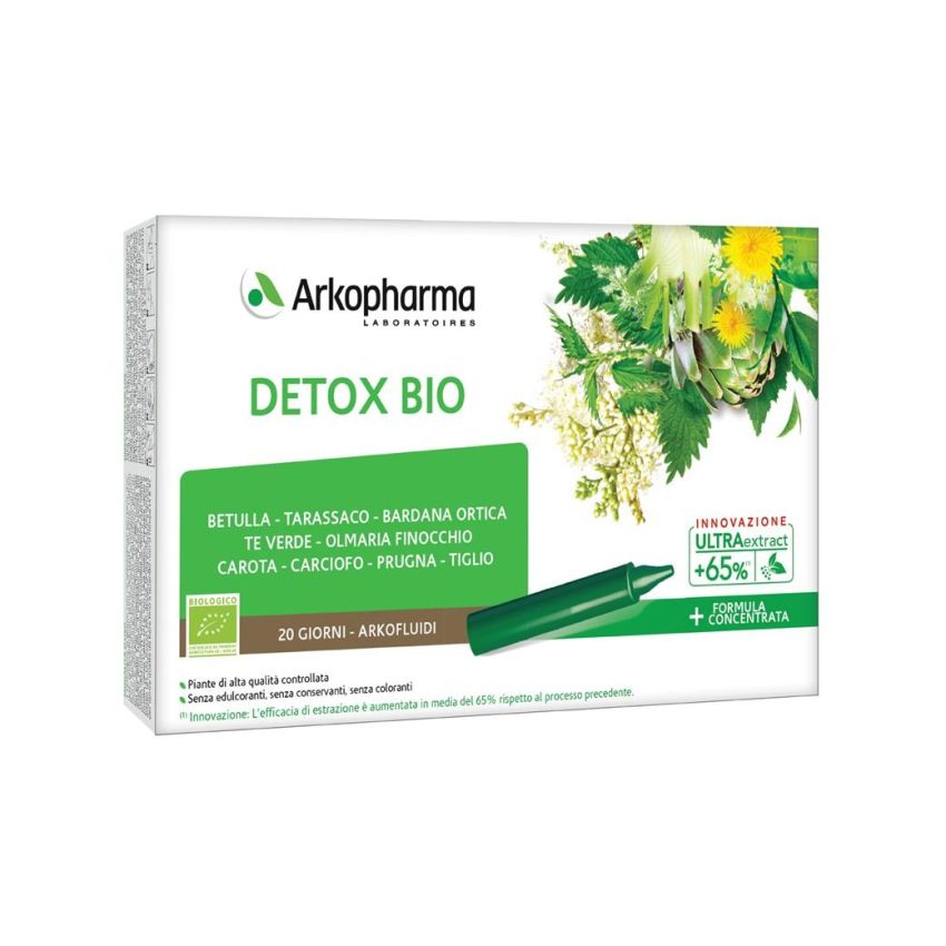 Arkopharma Arkofluidi Detox Bio - Pacchetto da 20 Fiale Biologiche