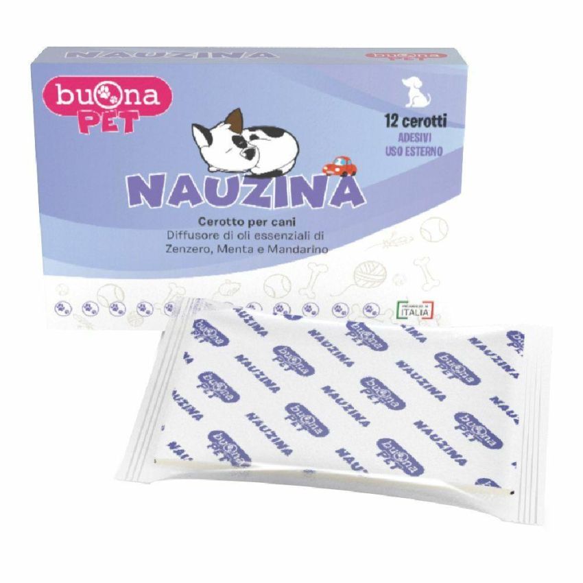 Buona Pet Nauzina: 12 Cerotti Anti-nausea per Cani