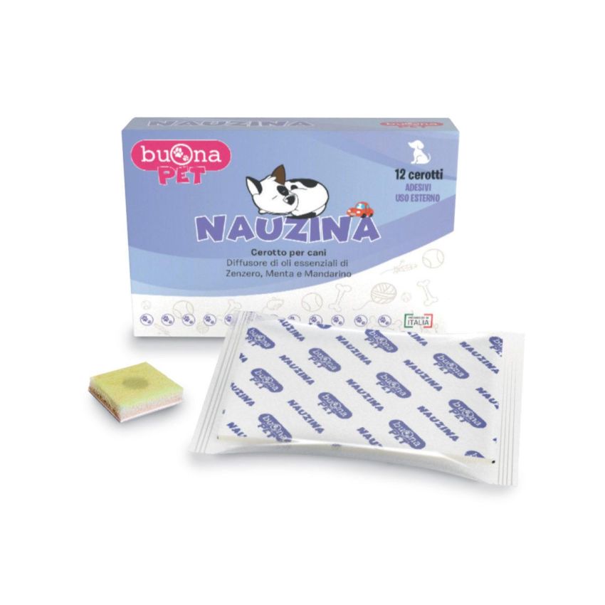 Buona Pet Nauzina: 12 Cerotti Anti-nausea per Cani