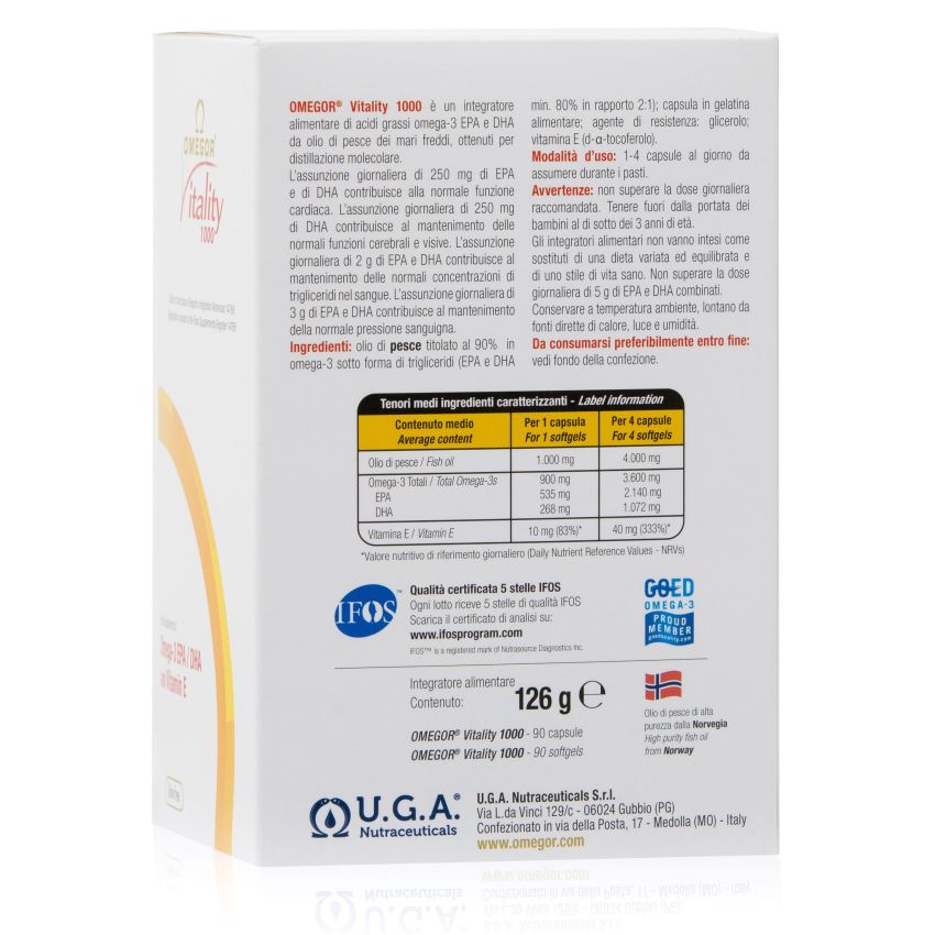 Omegor Vitality Omega-3 Supplement - 90 Capsule