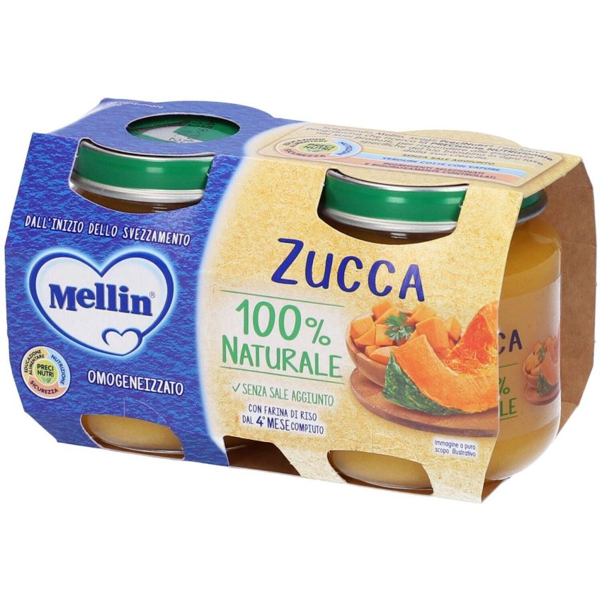 Omogeneizzato di Zucca Mellin - Confezione Doppia da 125g