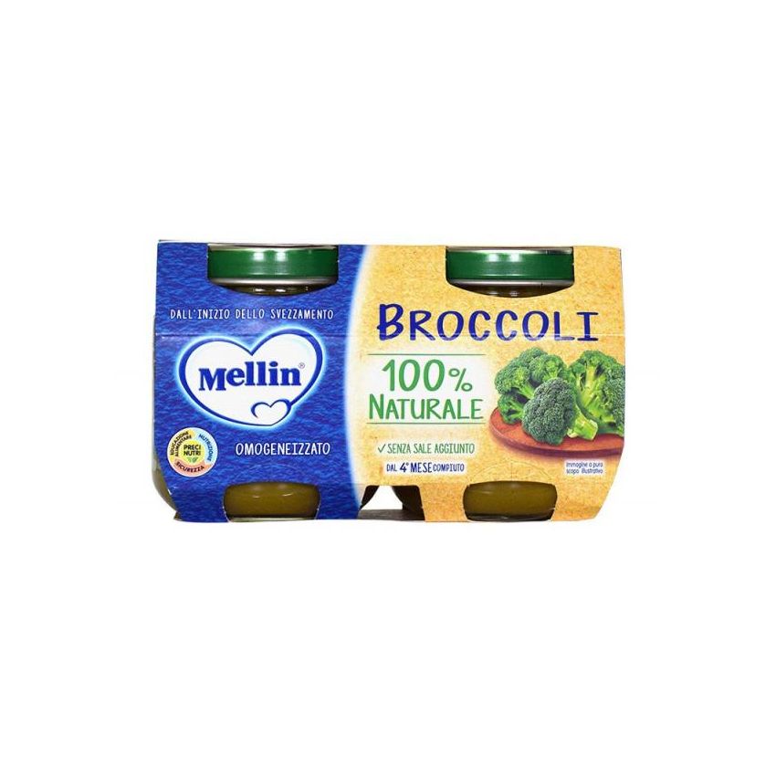 Omogeneizzato di Broccoli Mellin, Confezione da 2x125g