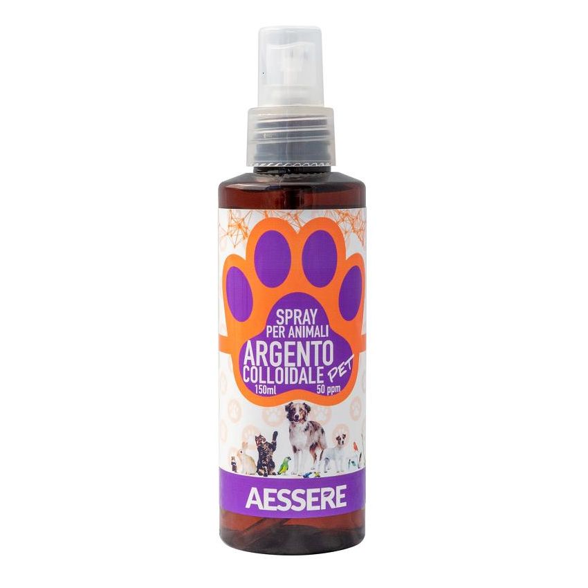 Spray di Argento Colloidale 50 PPM per Animali Domestici, 150ml