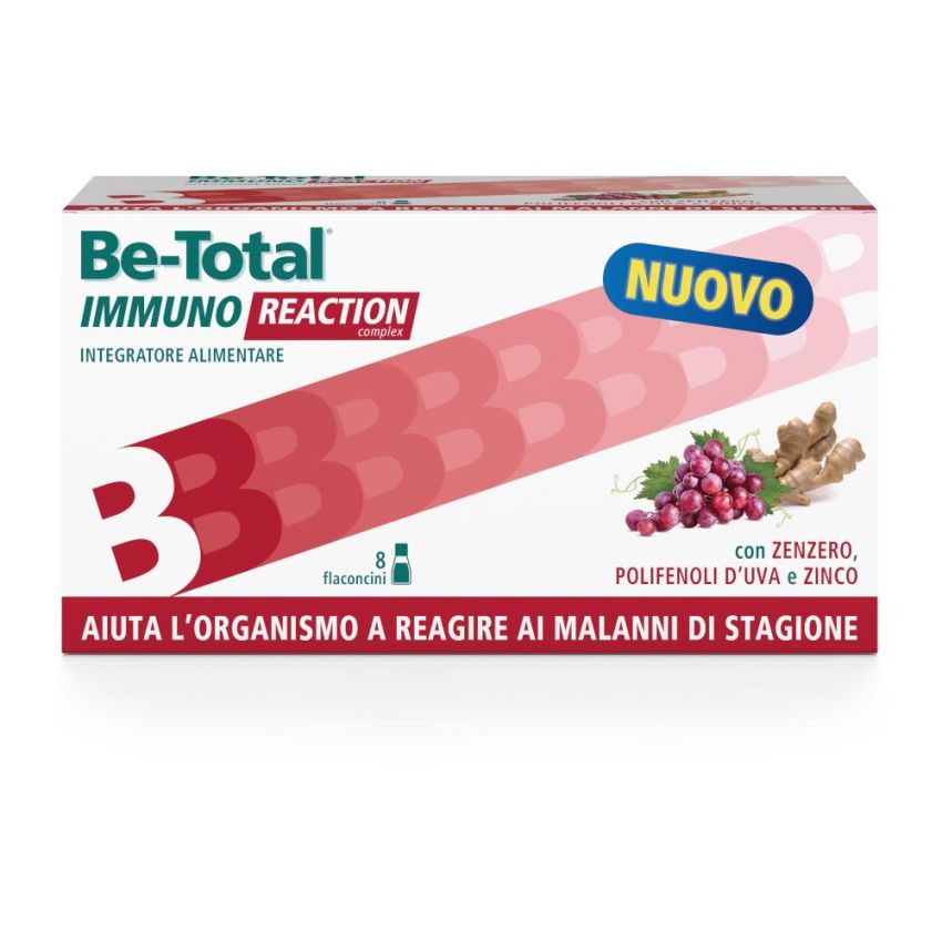 Be-Total Immuno Reaction - Integratore con Vitamina C - 8 Flaconcini