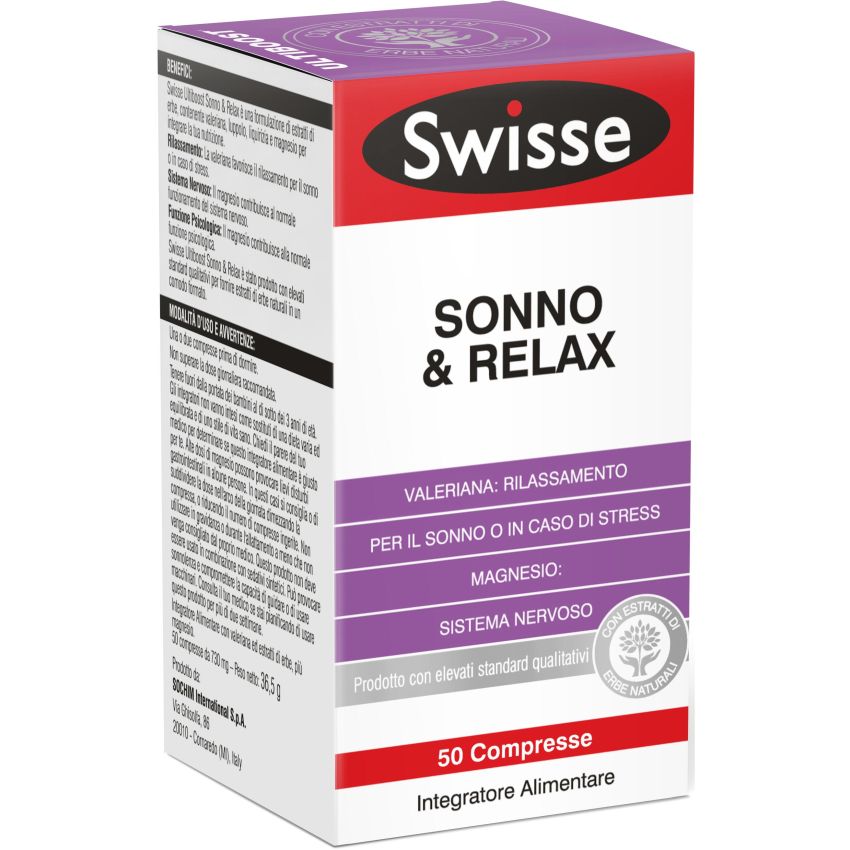 Swisse Compresse per il Sonno e il Relax - Confezione da 50