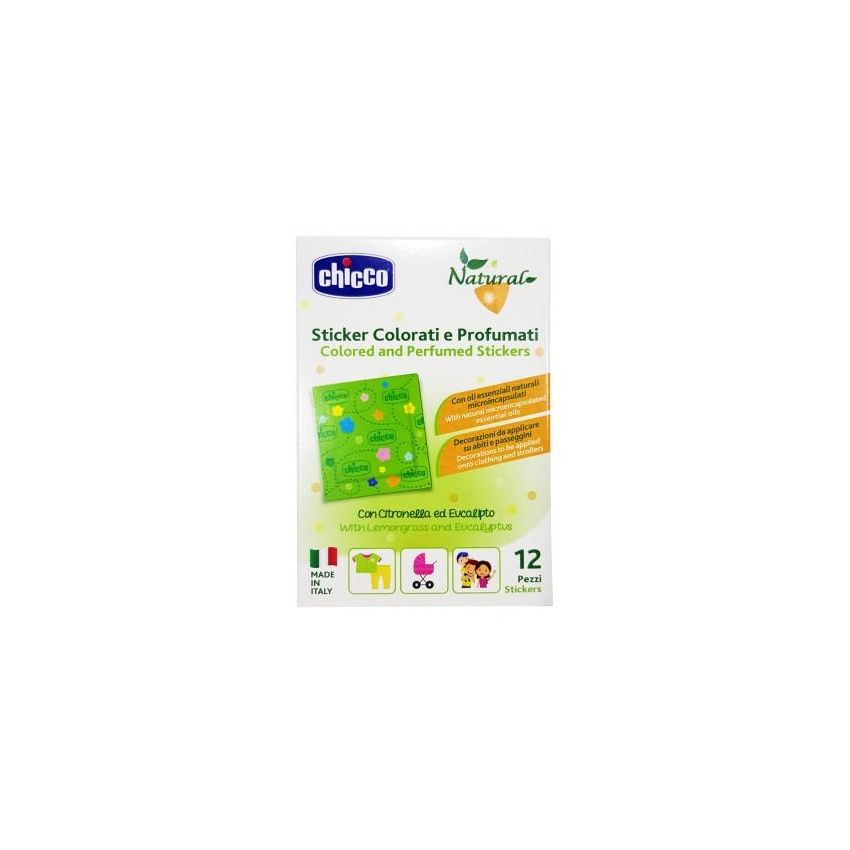 Chicco Natural Zanza - Adesivi Antizanzara Colorati e Profumati