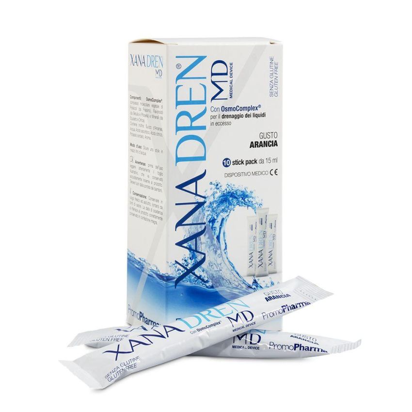 Promo Pharma Xanadren Md - Integratore Alimentare Gusto Arancia - 10 Stick