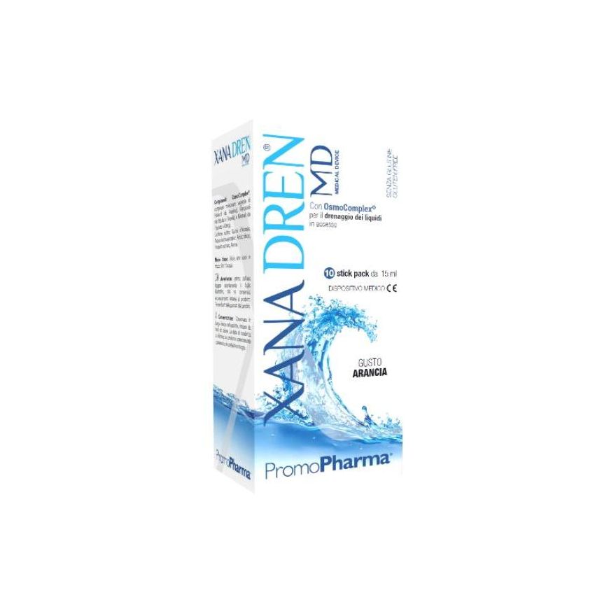 Promo Pharma Xanadren Md - Integratore Alimentare Gusto Arancia - 10 Stick
