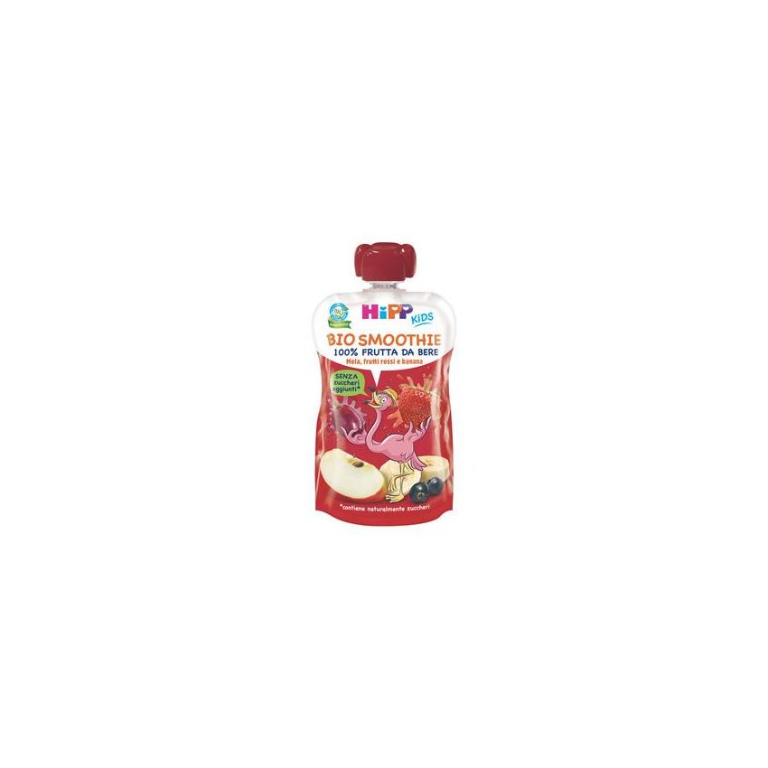 Smoothie Biologico Hipp con Mela, Frutti Rossi e Banana, 120 ml