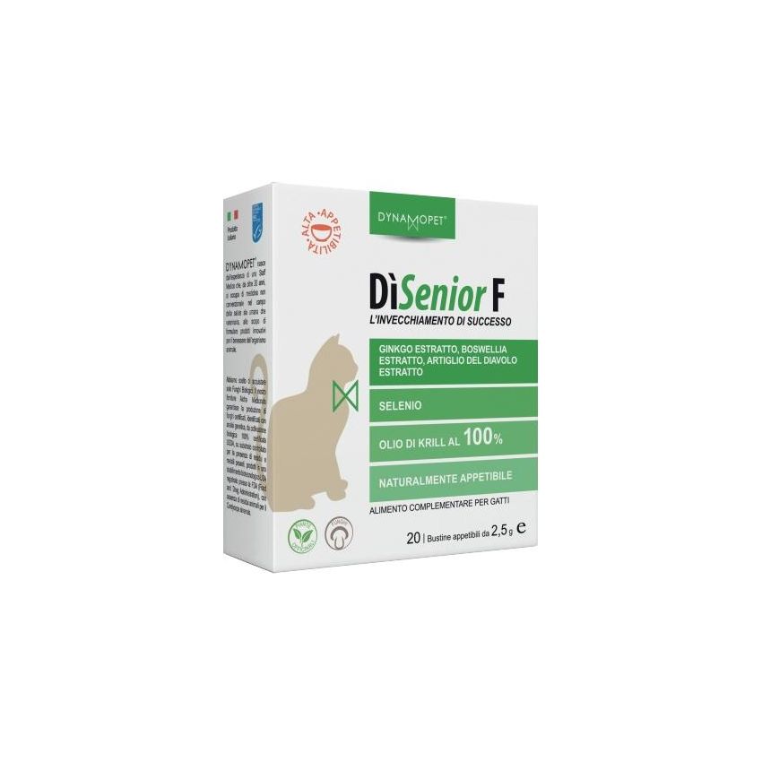 Disenior F - Alimento Complementare per Gatti Anziani, 20 Bustine da 2,5g