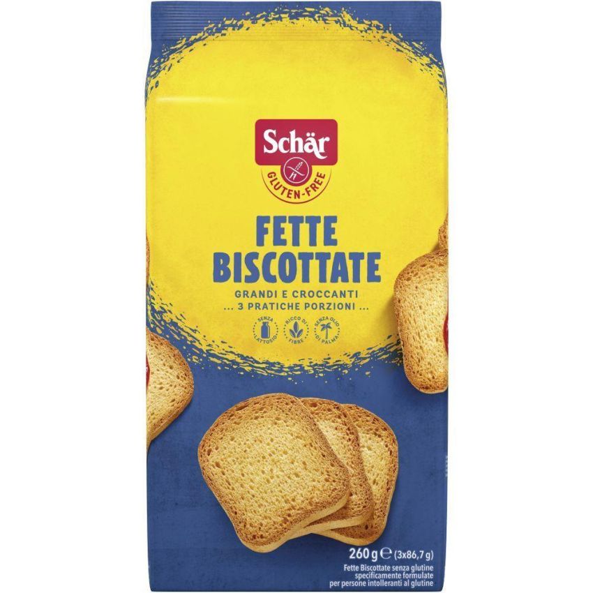 Schar Fette Biscottate da 260g - Tostate Croccanti Senza Glutine