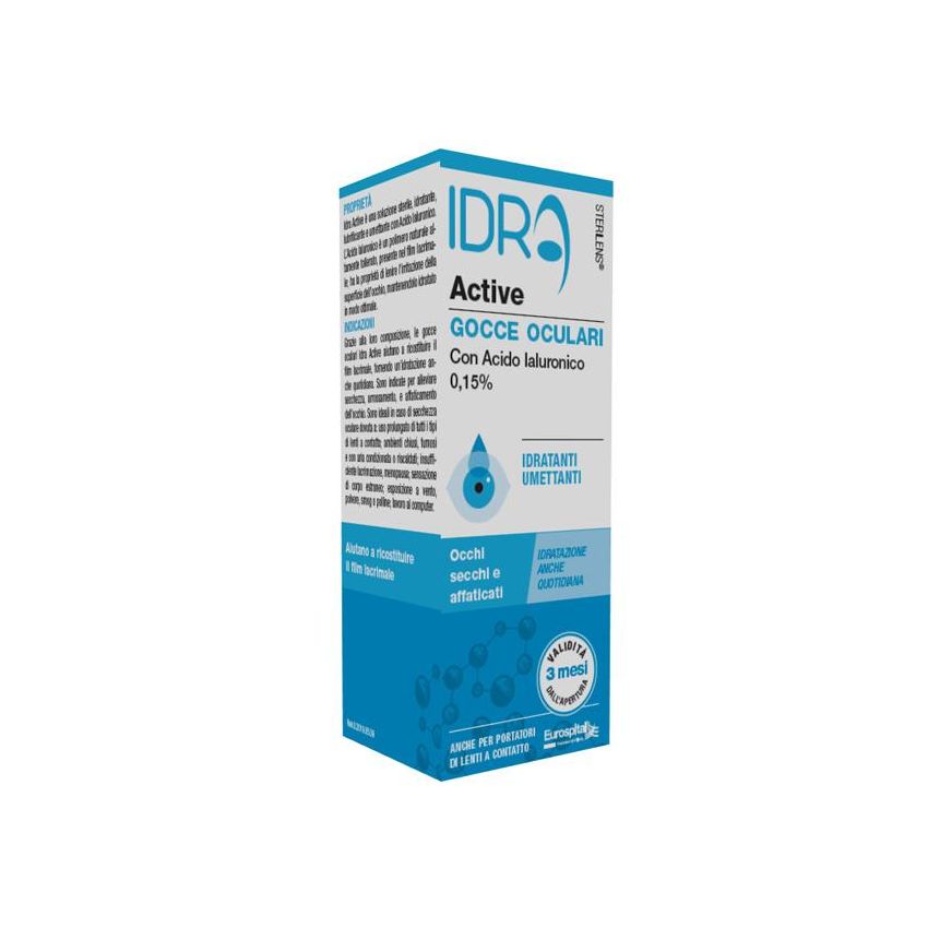SteriLens Idra Active - Gocce Oculari con Acido Ialuronico 0.15% - 10ml