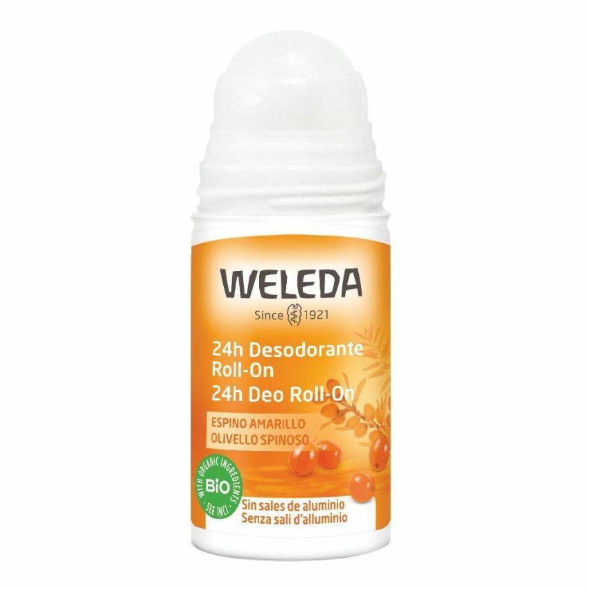 Weleda Deodorante Roll-On 24h con Olivello Spinoso, 50ml