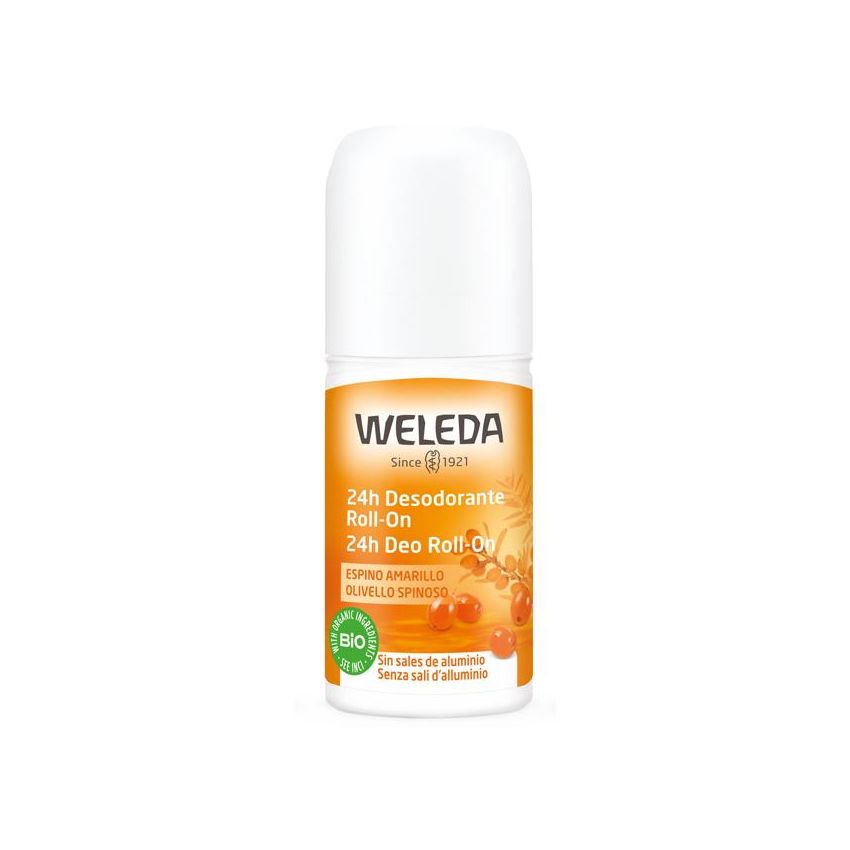 Weleda Deodorante Roll-On 24h con Olivello Spinoso, 50ml